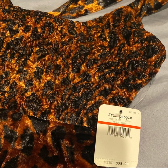Free People brand new beautiful dress , animal print - leopard - x-small /brown - Picture 6 of 16